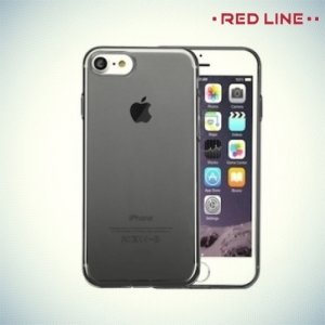 Red Line силиконовый чехол для iPhone 8/7 - Полупрозрачный черный