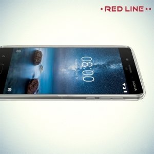 Red Line силиконовый чехол для Nokia 8 - Прозрачный