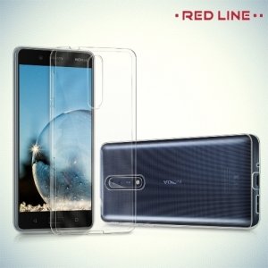 Red Line силиконовый чехол для Nokia 8 - Прозрачный