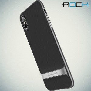 ROCK Royce Series Гибридный двухкомпонентный защитный чехол для iPhone Xs Max - Серый