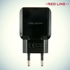 Red Line Сетевое зарядное устройство для телефона на 2 USB 2.4A и кабель micro USB