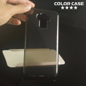 Силиконовый чехол для Asus ZenFone 3 Max ZC553KL  - Глянцевый Полупрозрачный черный