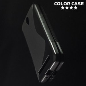 Силиконовый чехол для ASUS ZenFone Go ZC451TG - S-образный Черный
