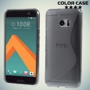 Силиконовый чехол для HTC 10 / 10 Lifestyle - S-образный Серый