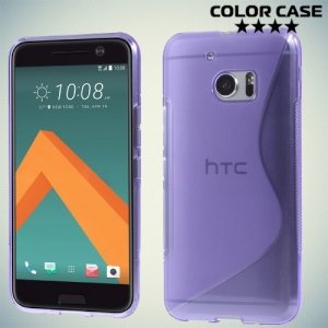 Силиконовый чехол для HTC 10 / 10 Lifestyle - S-образный Фиолетовый