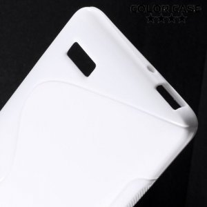 Силиконовый чехол для Huawei Honor 4C - S-образный Белый