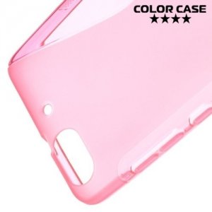 Силиконовый чехол для Huawei Honor 4C - S-образный Розовый