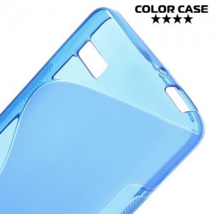 Силиконовый чехол для Huawei Honor 4C - S-образный Синий