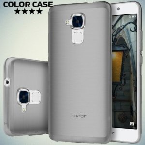 Силиконовый чехол для Huawei Honor 5C - Полупрозрачный черный