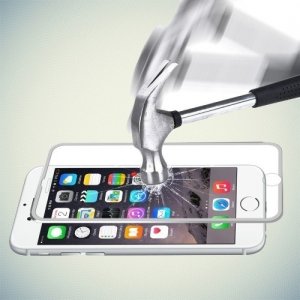 Hat-Prince 3D закругленное защитное стекло для iPhone 8/7 с серебряной рамкой