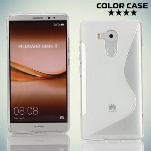 Силиконовый чехол для Huawei Mate 8 - S-образный Прозрачный