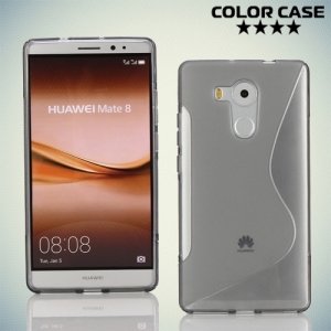 Силиконовый чехол для Huawei Mate 8 - S-образный Серый