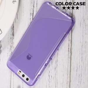 Силиконовый чехол для Huawei P10 - S-образный Фиолетовый