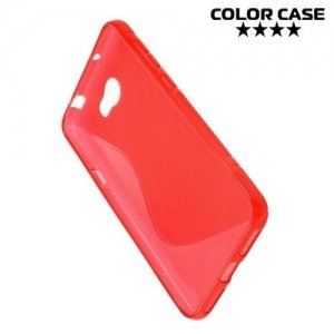 Силиконовый чехол для Huawei Honor 5A / Y5 II - S-образный Красный