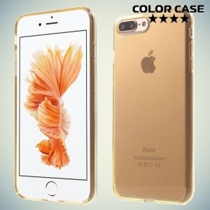 Силиконовый чехол для iPhone 8 Plus / 7 Plus - Глянцевый Золотой