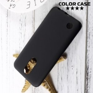 Пластиковый чехол для LG K10 2017 M250 - Матовый Черный