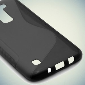 Силиконовый чехол для LG K7 X210ds - S-образный Черный