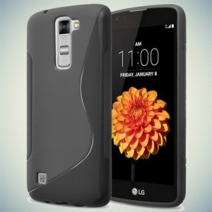 Силиконовый чехол для LG K7 X210ds - S-образный Черный