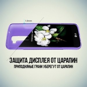 Силиконовый чехол для LG K7 X210ds - S-образный Фиолетовый