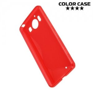 Силиконовый чехол для Microsoft Lumia 950 - S-образный Красный