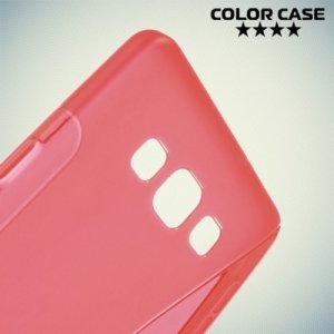 Силиконовый чехол для Samsung Galaxy A7 - S-образный Красный