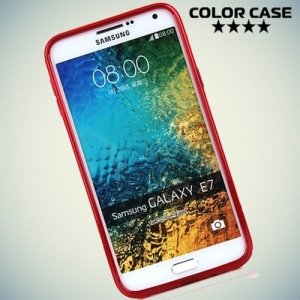 Силиконовый чехол для Samsung Galaxy E7 - Красный