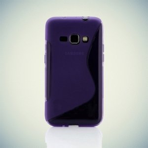 Силиконовый чехол для Samsung Galaxy J1 2016 SM-J120F - S-образный Фиолетовый