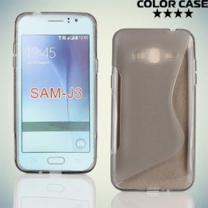 Силиконовый чехол для Samsung Galaxy J3 2016 SM-J320F - S-образный Серый