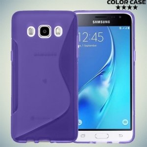 Силиконовый чехол для Samsung Galaxy J5 2016 SM-J510 - S-образный Фиолетовый