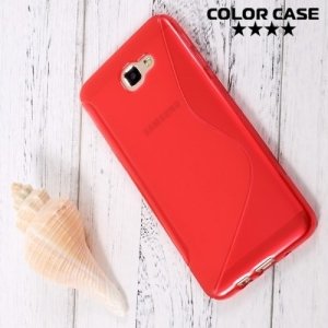 Силиконовый чехол для Samsung Galaxy J5 Prime  - S-образный Красный