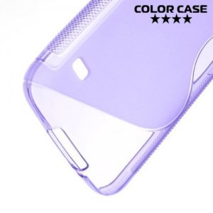 Силиконовый чехол для Samsung Galaxy S5 - S-образный Фиолетовый