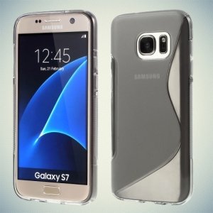 Силиконовый чехол для Samsung Galaxy S7 - S-образный Серый