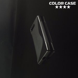 Силиконовый чехол для Sony Xperia X Compact - S-образный Черный