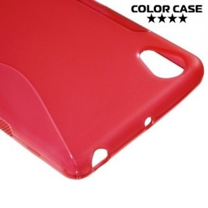 Силиконовый чехол для Sony Xperia X Performance - S-образный Красный
