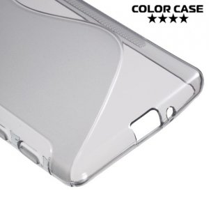 Силиконовый чехол для Sony Xperia X - S-образный Серый
