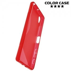 Силиконовый чехол для Sony Xperia X - S-образный Красный