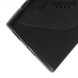 Силиконовый чехол для Sony Xperia XA1 Plus - S-образный Прозрачный
