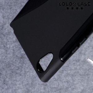 Силиконовый чехол для Sony Xperia XA1 Ultra - S-образный Черный