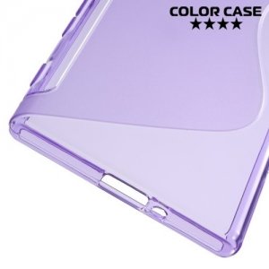 Силиконовый чехол для Sony Xperia XZ / XZs - S-образный Фиолетовый