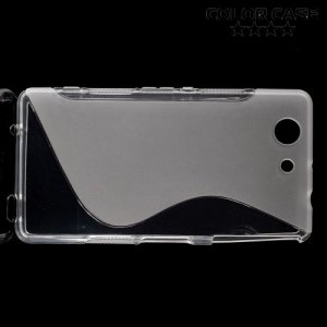 Силиконовый чехол для Sony Xperia Z3 Compact D5803 - S-образный Прозрачный