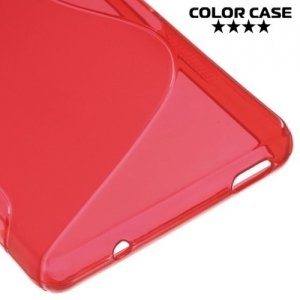 Силиконовый чехол для Sony Xperia Z3 Compact D5803 - S-образный Красный