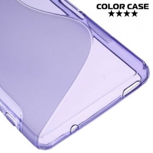 Силиконовый чехол для Sony Xperia Z3 Compact D5803 - S-образный Фиолетовый