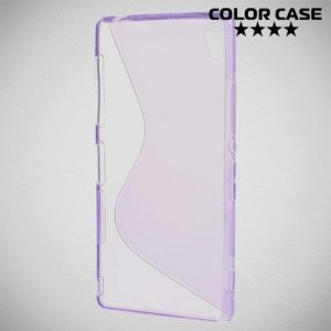 Силиконовый чехол для Sony Xperia Z3 - S-образный Фиолетовый