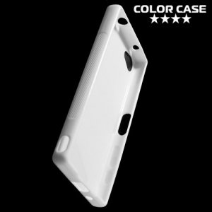Силиконовый чехол для Sony Xperia Z5 Compact E5823 - S-образный Белый