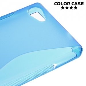 Силиконовый чехол для Sony Xperia Z5 Compact E5823 - S-образный Синий