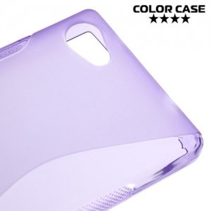 Силиконовый чехол для Sony Xperia Z5 Compact E5823 - S-образный Фиолетовый