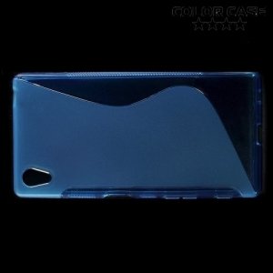 Силиконовый чехол для Sony Xperia Z5 - S-образный Синий