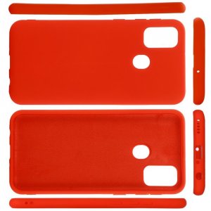 Силиконовый чехол мягкая подкладка из микрофибры для Huawei Honor 9A Красный