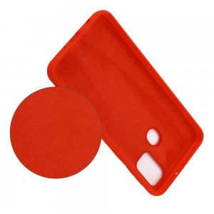 Силиконовый чехол мягкая подкладка из микрофибры для Huawei Honor 9A Красный
