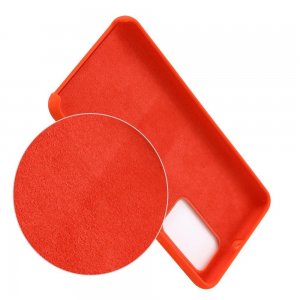 Силиконовый чехол мягкая подкладка из микрофибры для Huawei P40 Красный